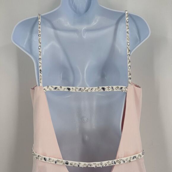 Oyisha NWTJeweled Rhinestone Maxi Long Gown Dress Wedding Prom Size 14 Ball - Picture 13 of 16